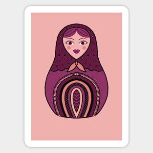 All the Pink Russian Doll Sticker